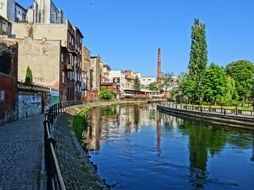 bydgoszcz venice brda river bright reflection houses