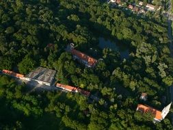 hang gliders from top to bottom view