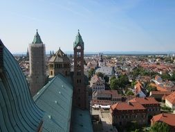 steeples and roof of the Cathedral of Speyer