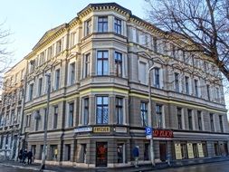 corner house in the bright bydgoszcz