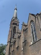 exterior of the catholic church in teplice