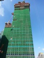 construction work on a skyscrapers in bangkok