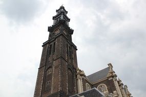 spire of the cathedral in amsterdam