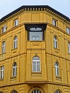 building architecture bay facade in bydgoszcz