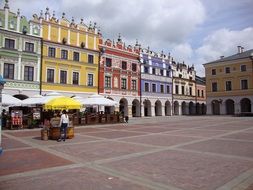 colored townhouses in Poland