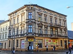 bydgoszcz historic facade building with the windows