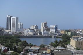ocean city in sunny day