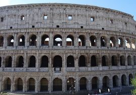 antique architecture of the Coliseum in Rome