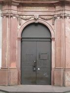 entrance door to the building