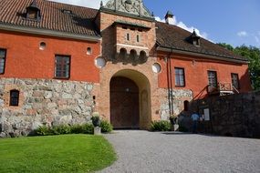 landscape of Architecture of an ancient castle in Sweden