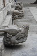 Carved stone on city walls in Shandong