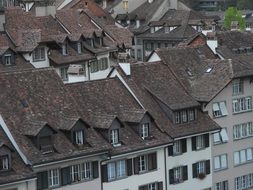 tiled roofs of houses