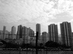 monochrome picture of incredible hong kong