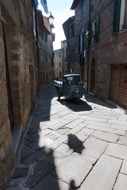 retro piaggio on the old narrow alley