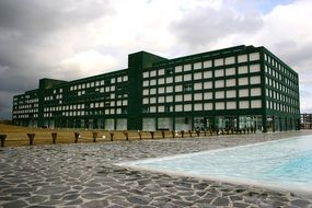 big hotel with pool