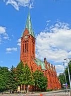 saint andrew bobola church on day view in bydgoszsc