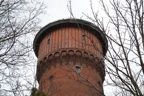 brick water tower in tczew