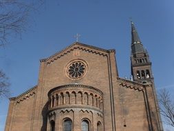 red brick catholic church in teplice