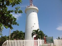 White vintage toco light house
