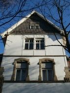 residential building with a white facade