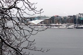 View of the port in Oslo, Norway