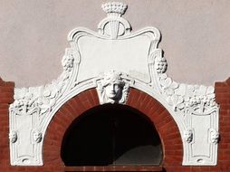 relief in the Art Nouveau style on a building in Bydgoszcz, Poland