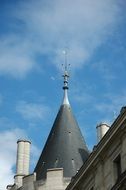 spire at top of historical building, france, Paris