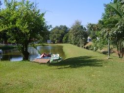 silver waters and trees in a park