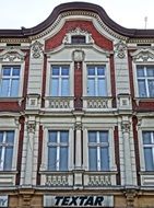 facade with the inscription "Textar" in the city of Bydgoszcz