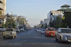transport on a wide city street