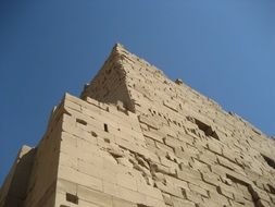 wall of an ancient temple on a sunny day