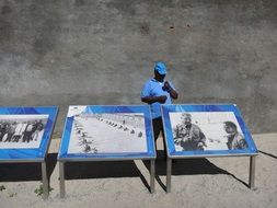 pictures of Mandela on Robben Island
