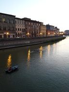 River bank houses in Italy