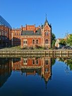 bydgoszcz lloyd's palace waterfront water reflection