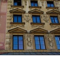 facade of a building in the old town in Warsaw