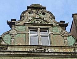 gable roof window historical building