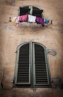 traditional old house window in italy