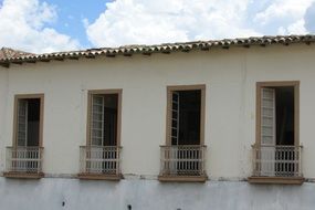 miniature balconies of the building in Brazil