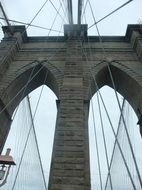 brooklyn bridge from the lower angle