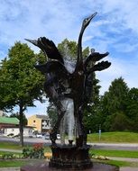 fountain monument in a park