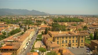 Landscape of old Pisa town