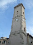 clock tower against blue sky