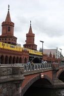 pedestrian and railway bridge in old center of Potsdam