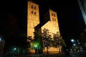 church in munster at night