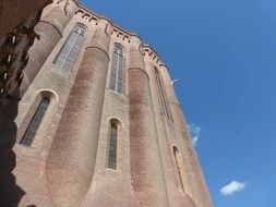 the high walls of Sainte-Cecile Cathedral, france, albi