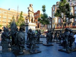 statues in the center of the old town