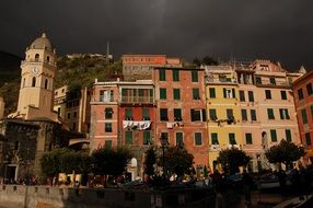 buildings in vernazza in italy