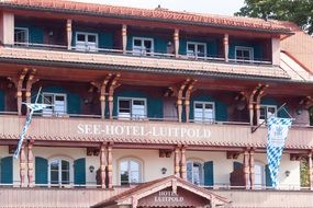 facade of a Seehotel with balconies