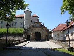 castle in poland on a sunny day