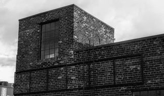 Black and white photo of minneapolis building